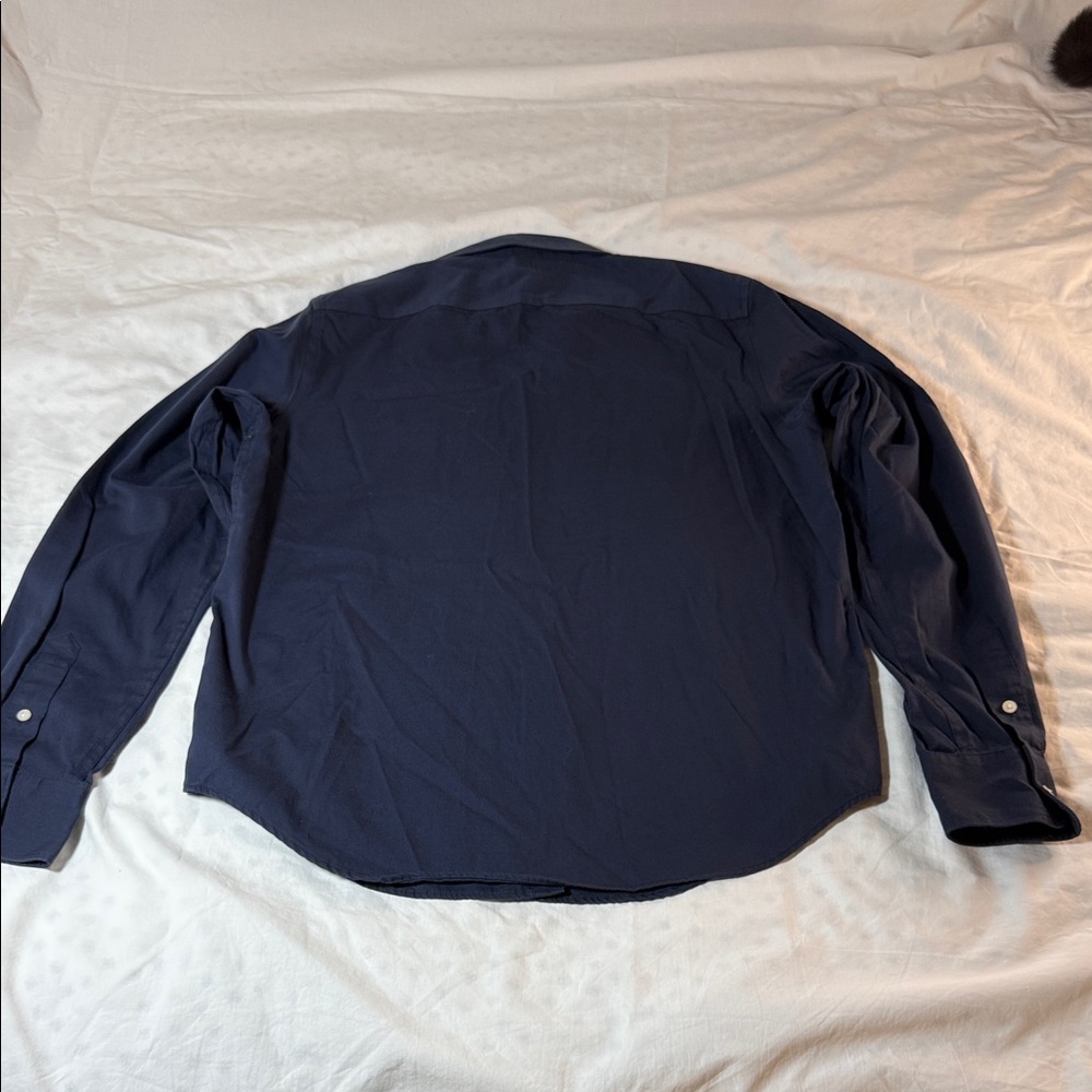 Women’s Navy Blue Button Down Shirt - Picture 7 of 7